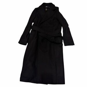 Zara Black Wool Pea Coat